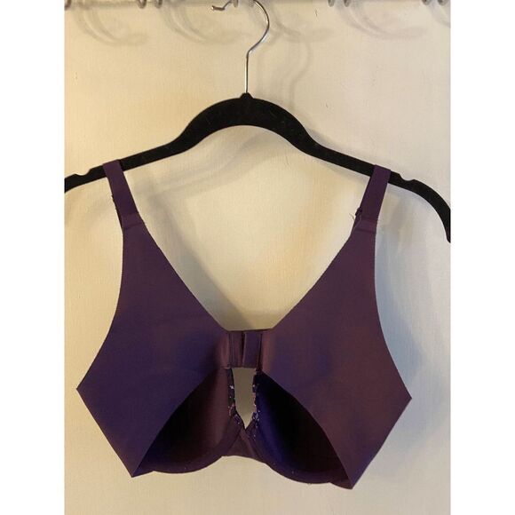 COPY - Soma 34C  Vanishing Back Full Coverage Royal Purple Paisley Bra - Picture 2 of 4